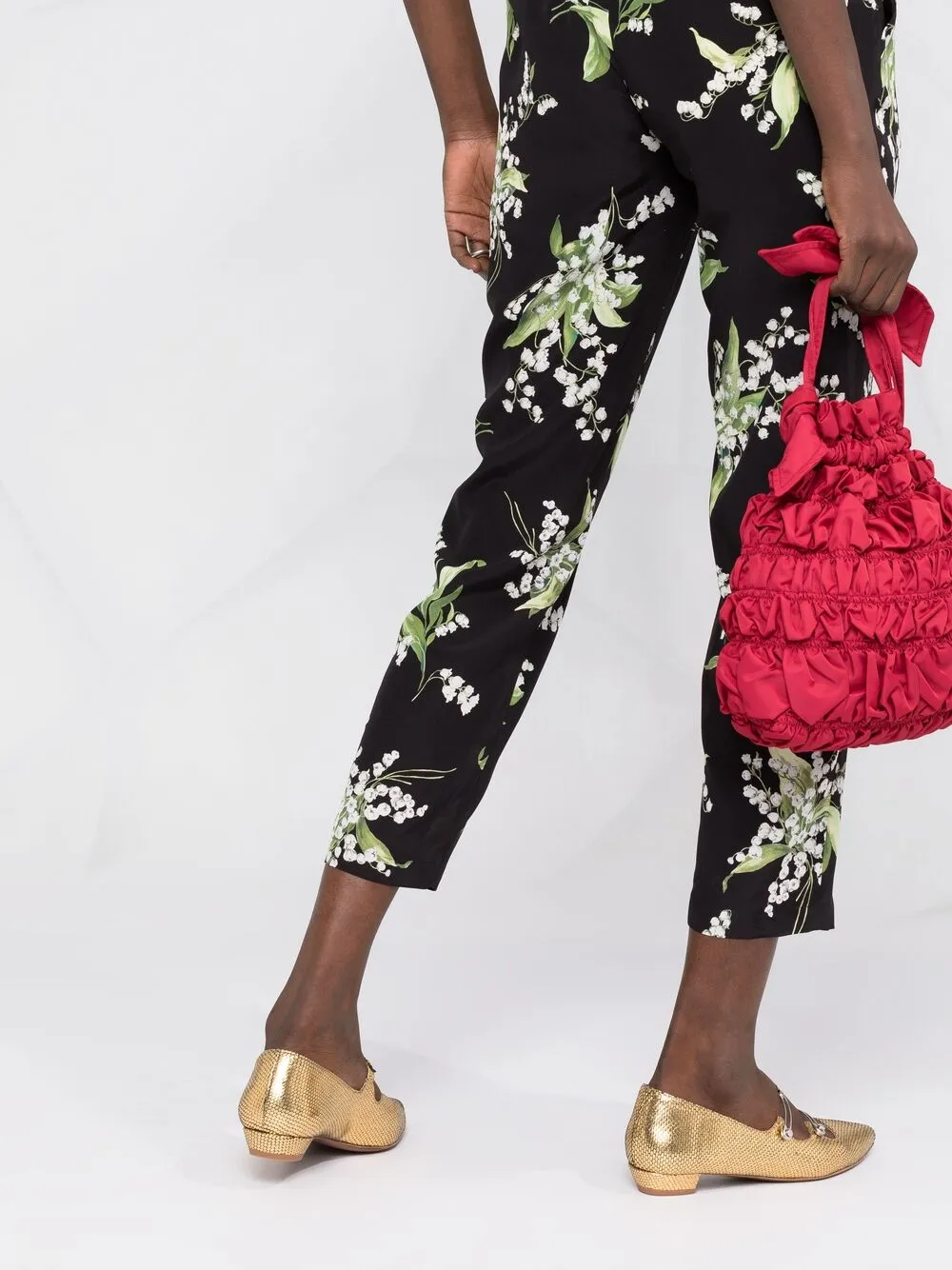 фото Red valentino жаккардовые брюки may lily с кулиской