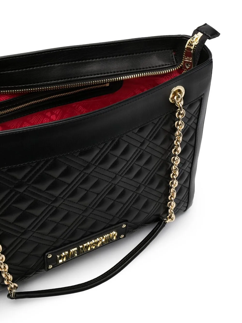 фото Love moschino стеганая сумка-тоут с логотипом