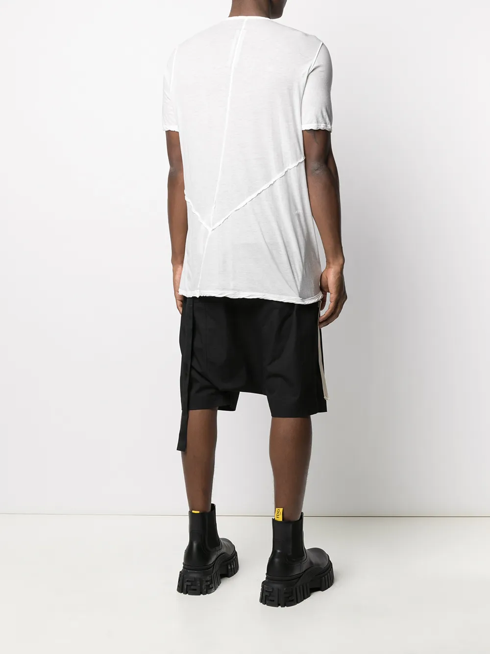 Rick Owens DRKSHDW Logo Print Stitch Detail Lightweight T Shirt Farfetch