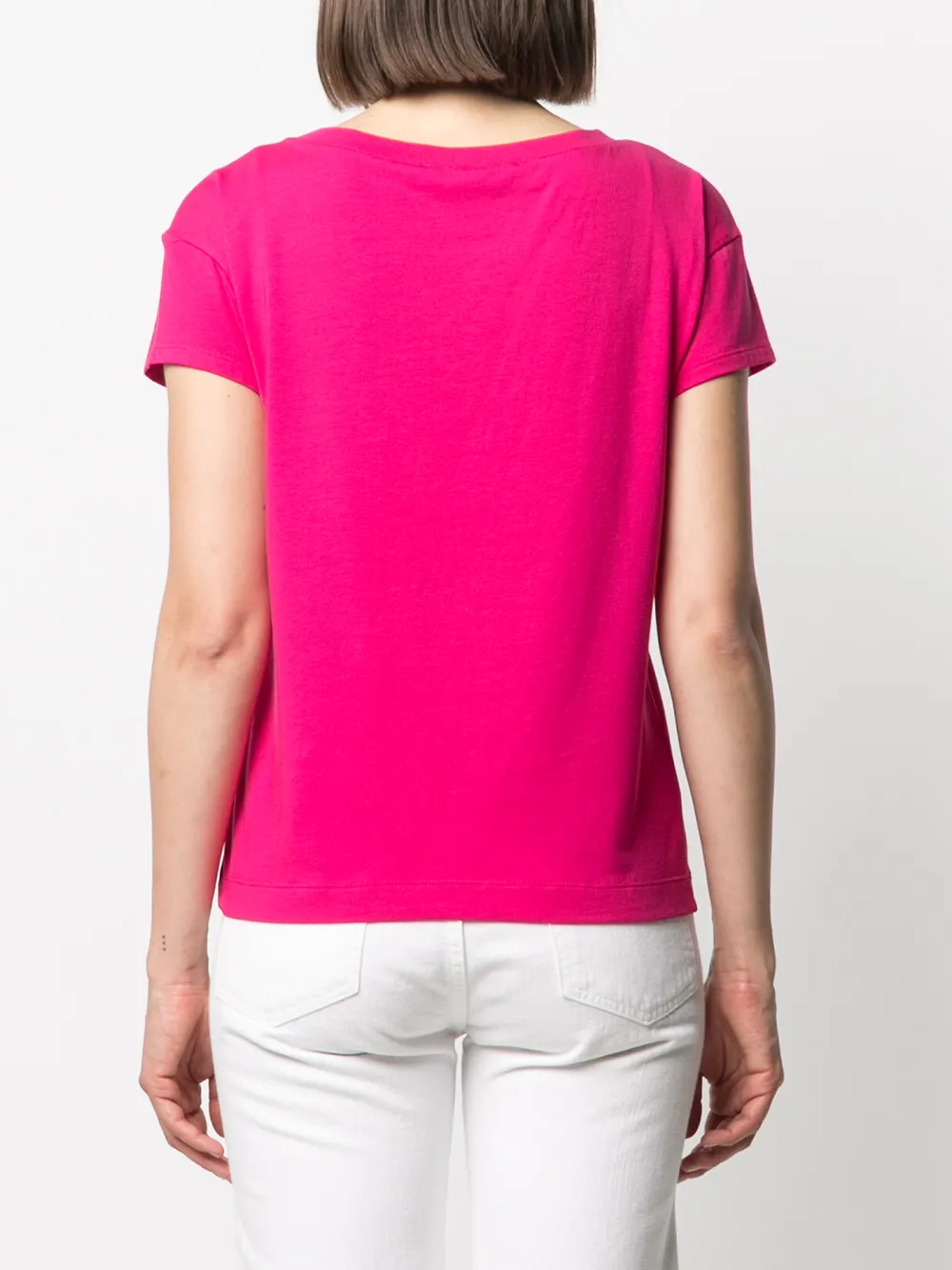 фото Love moschino футболка с вышитым логотипом