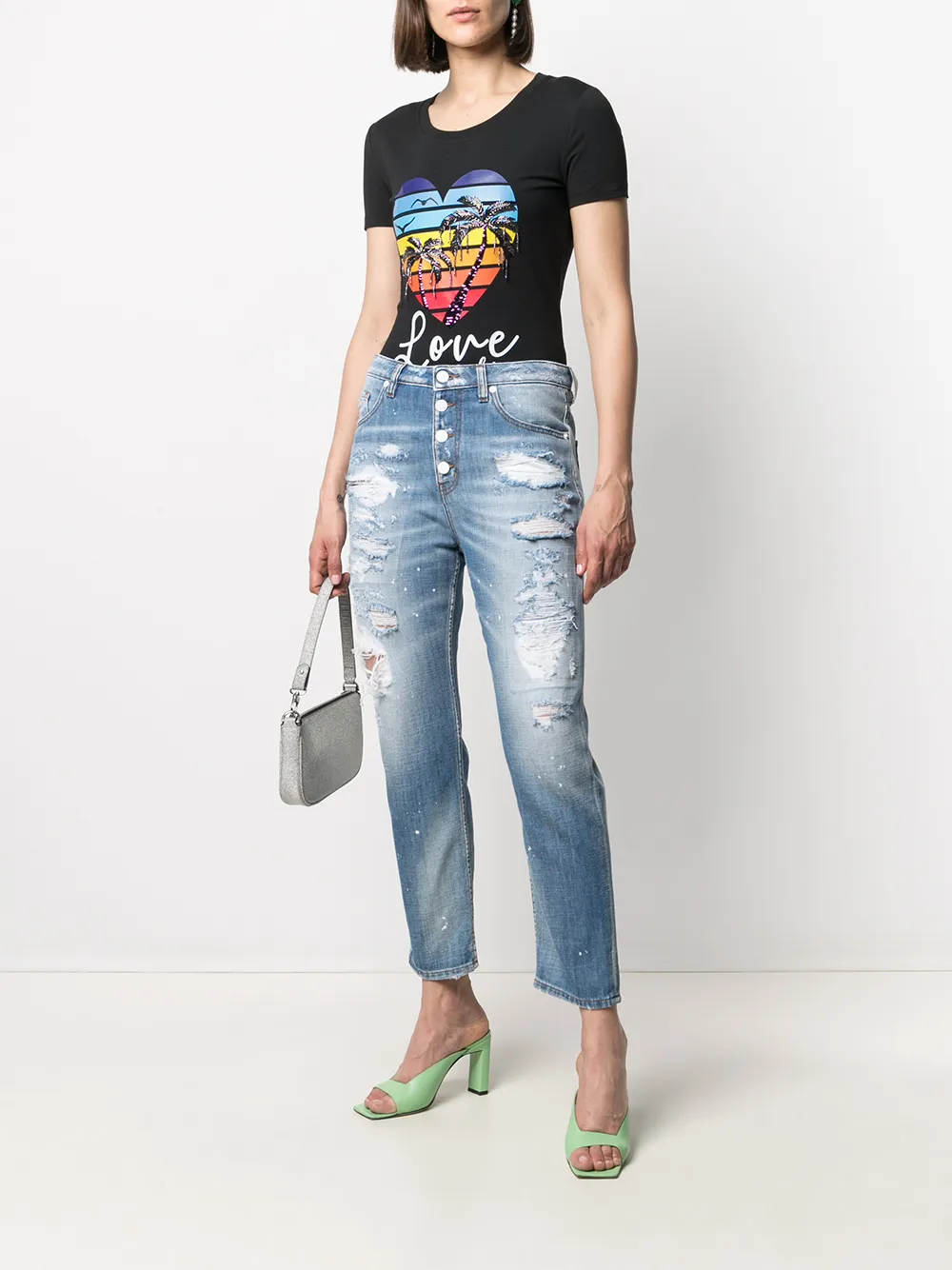 фото Love moschino футболка с логотипом