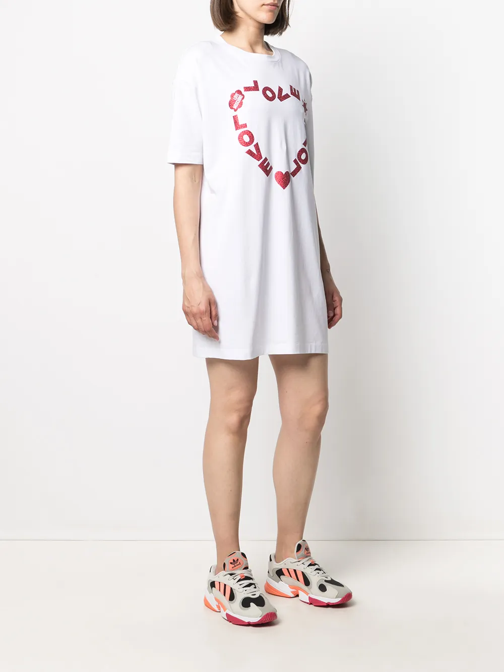 фото Love moschino платье-футболка с логотипом