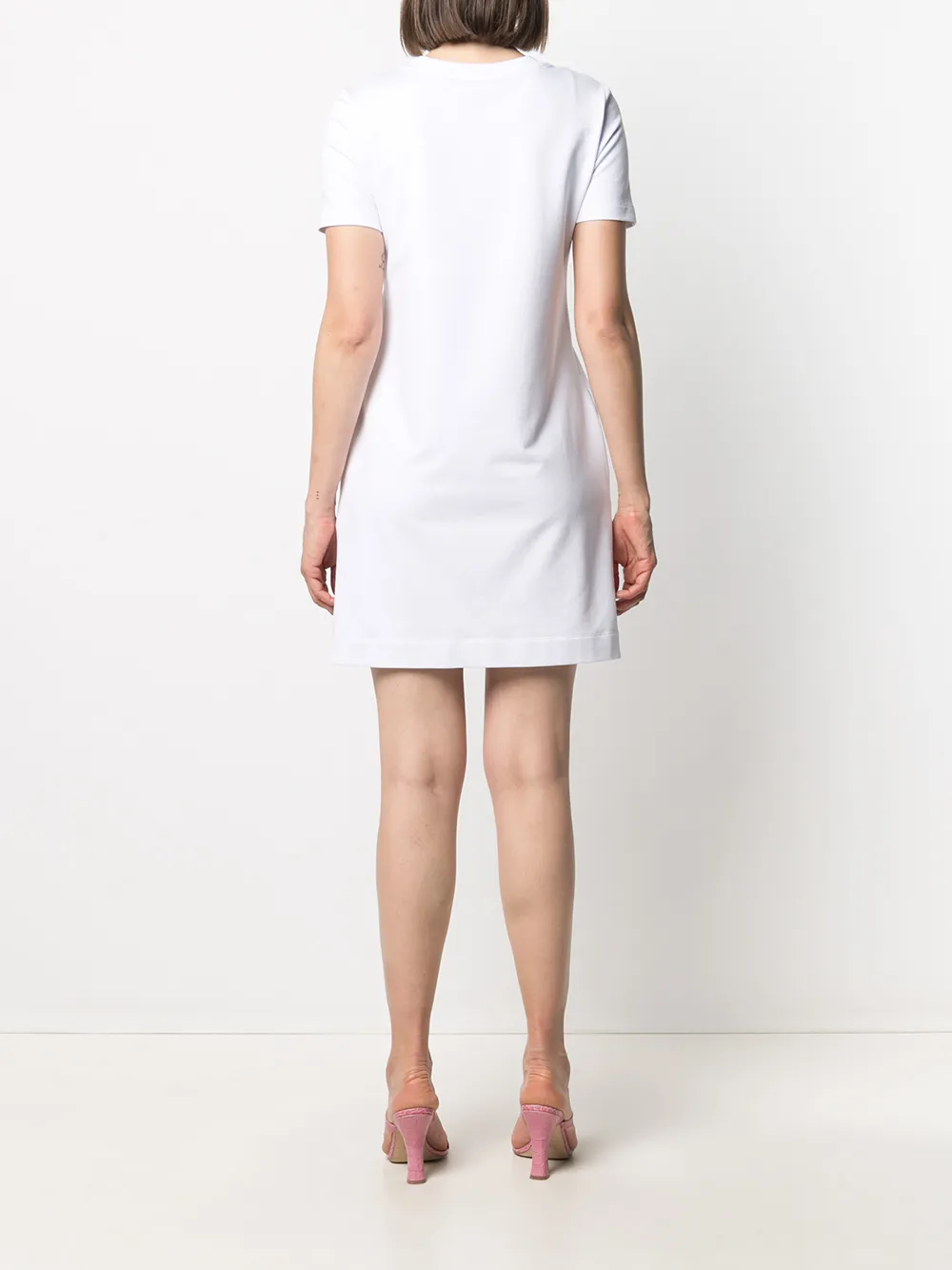 фото Love moschino футболка с бахромой и вышитым логотипом