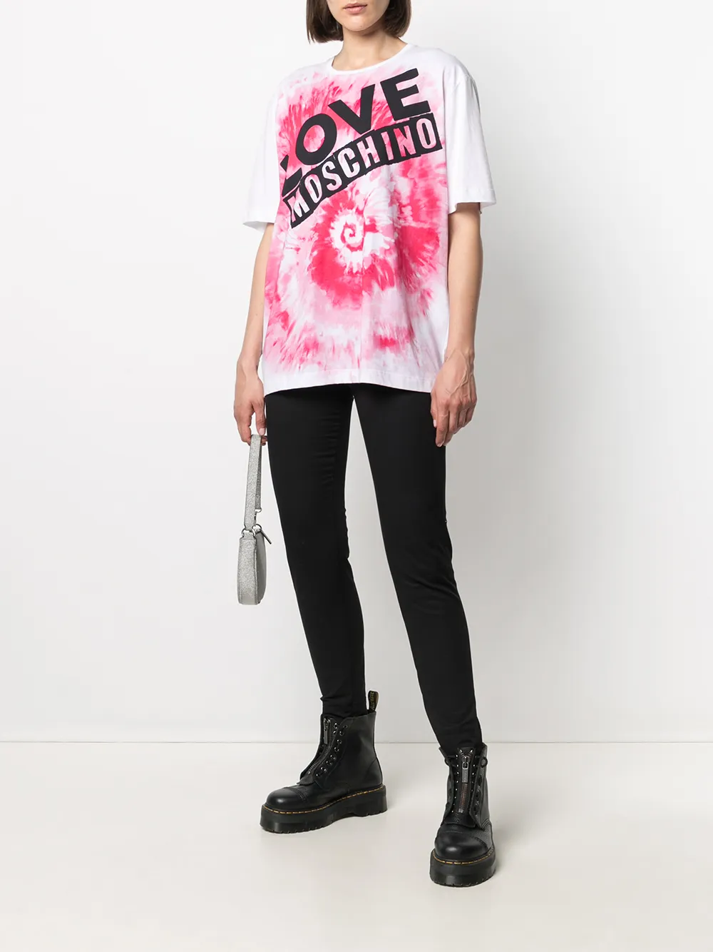 фото Love moschino футболка с принтом тай-дай