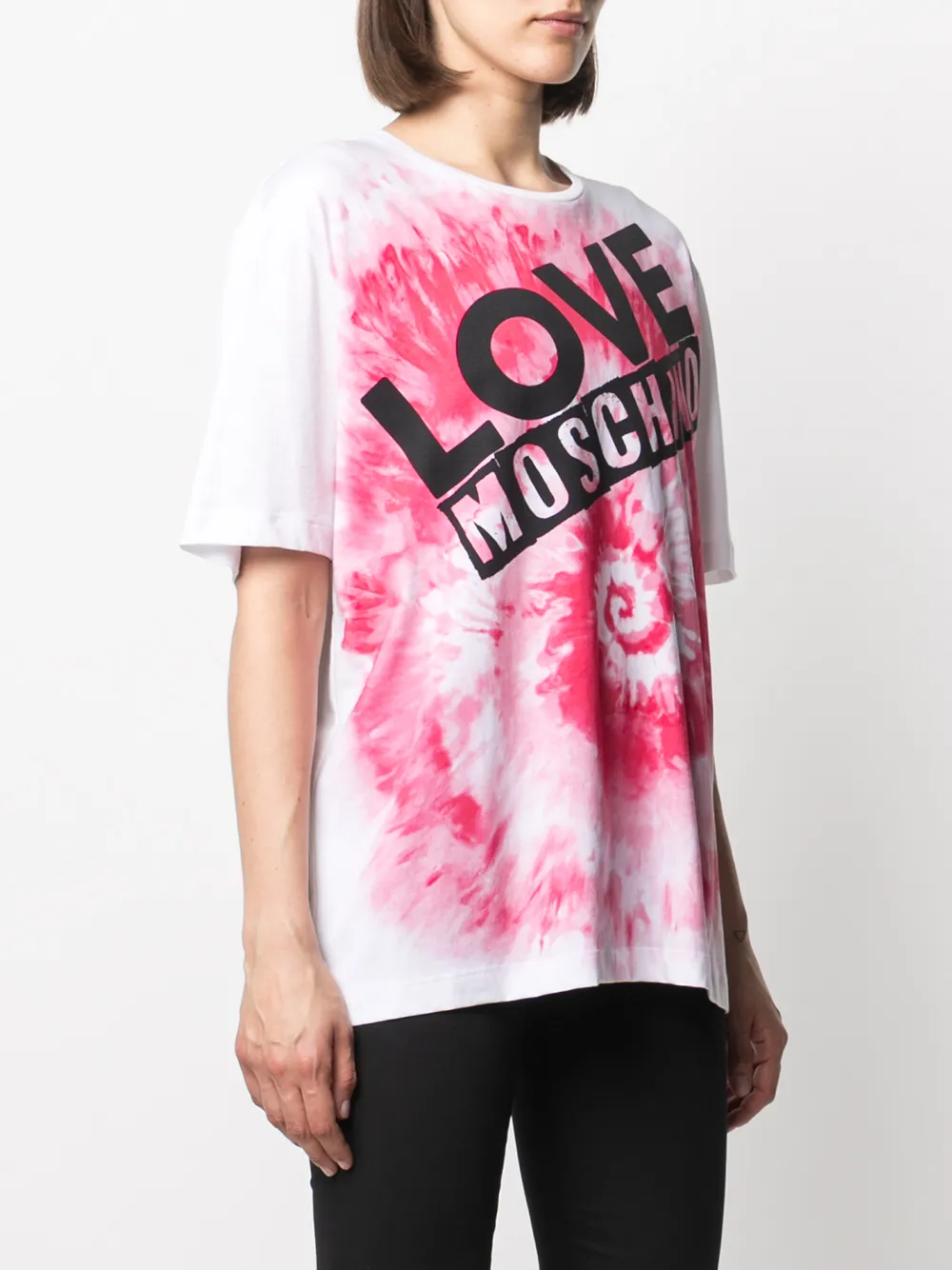 фото Love moschino футболка с принтом тай-дай