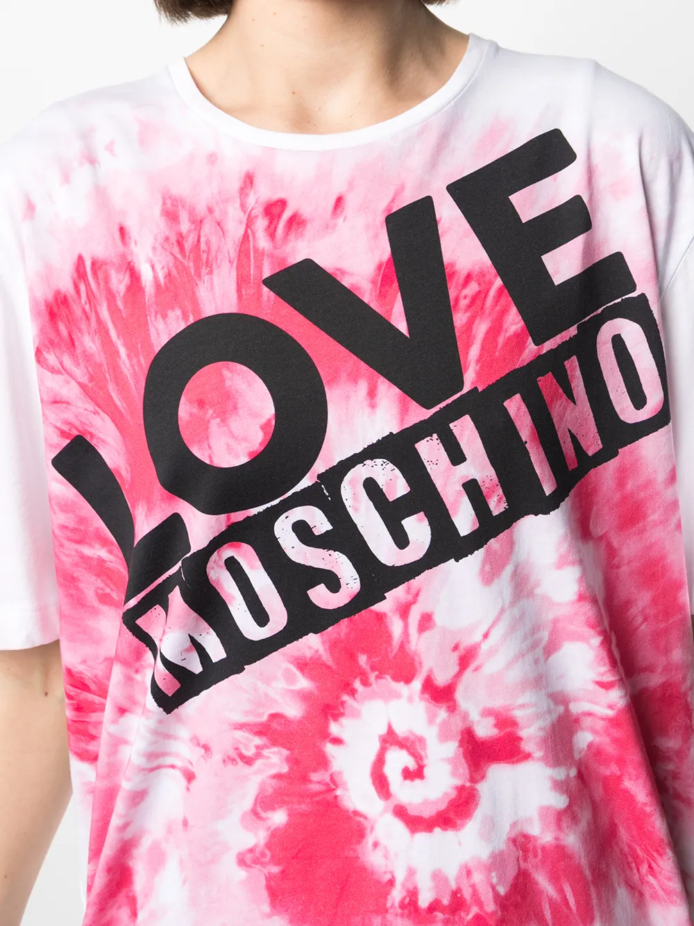фото Love moschino футболка с принтом тай-дай