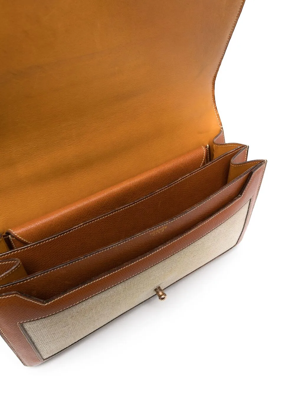 фото Hermès сумка-тоут 1960-х годов с откидным клапаном
