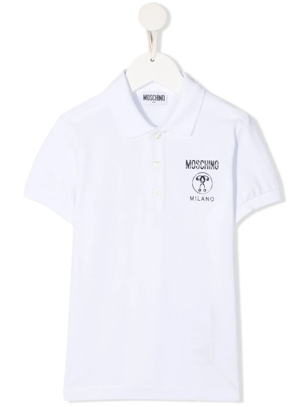 фото Moschino kids рубашка поло с логотипом