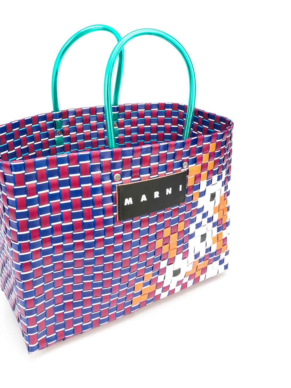 фото Marni market плетеная сумка-тоут