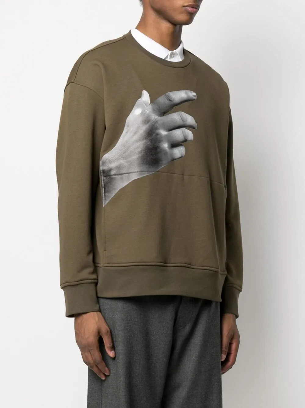 фото Neil barrett толстовка с принтом the other hand series