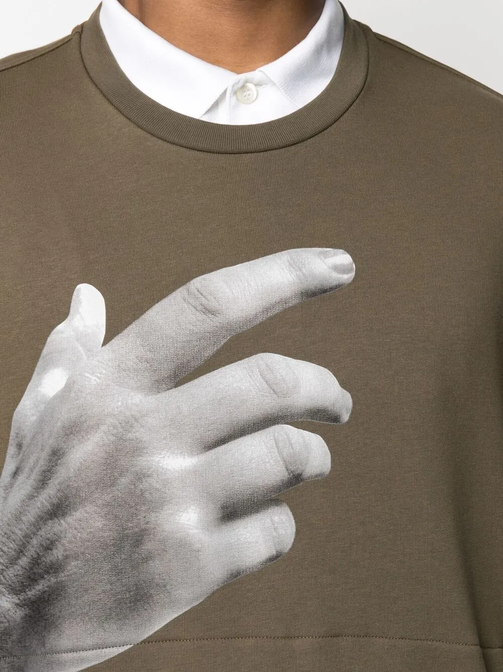 фото Neil barrett толстовка с принтом the other hand series