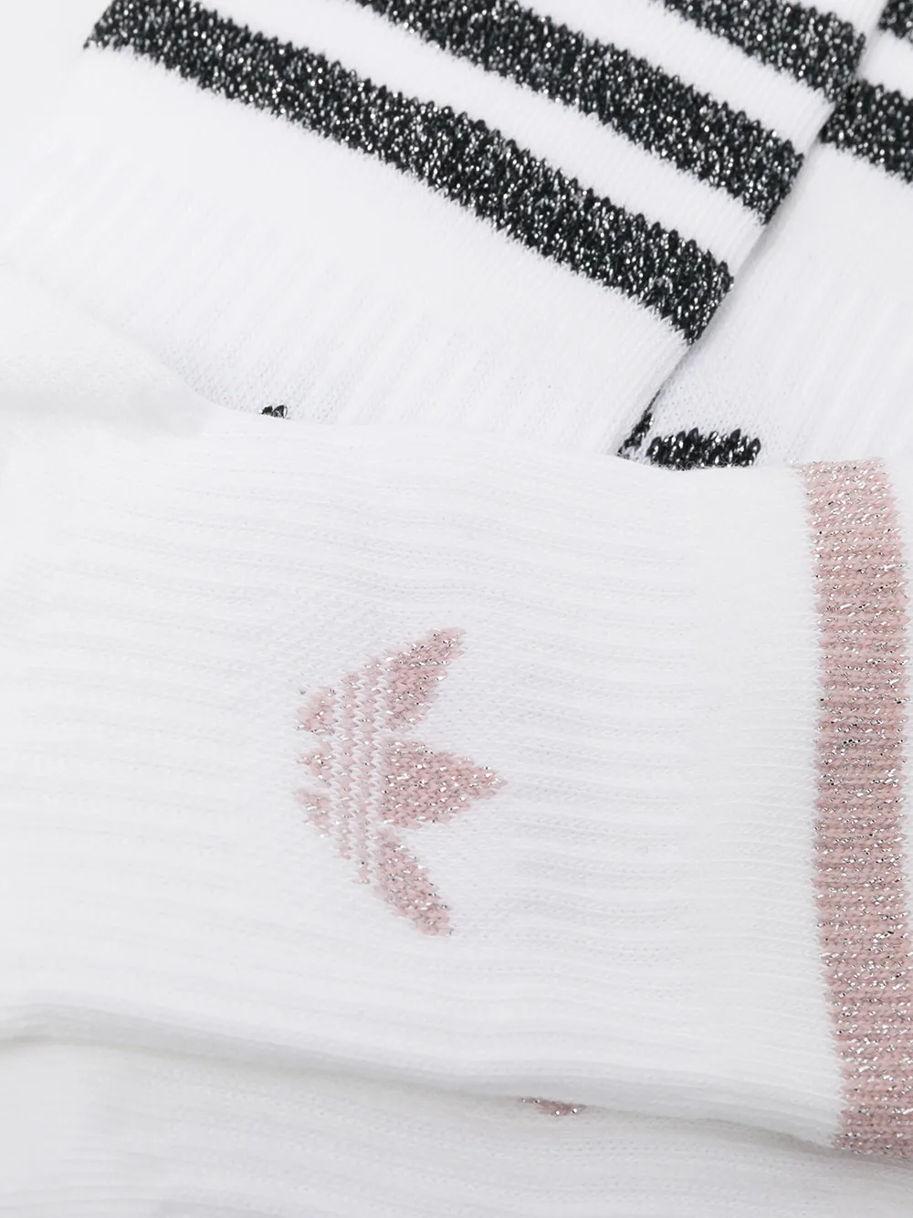 фото Adidas комплект из двух пар носков с логотипом и блестками