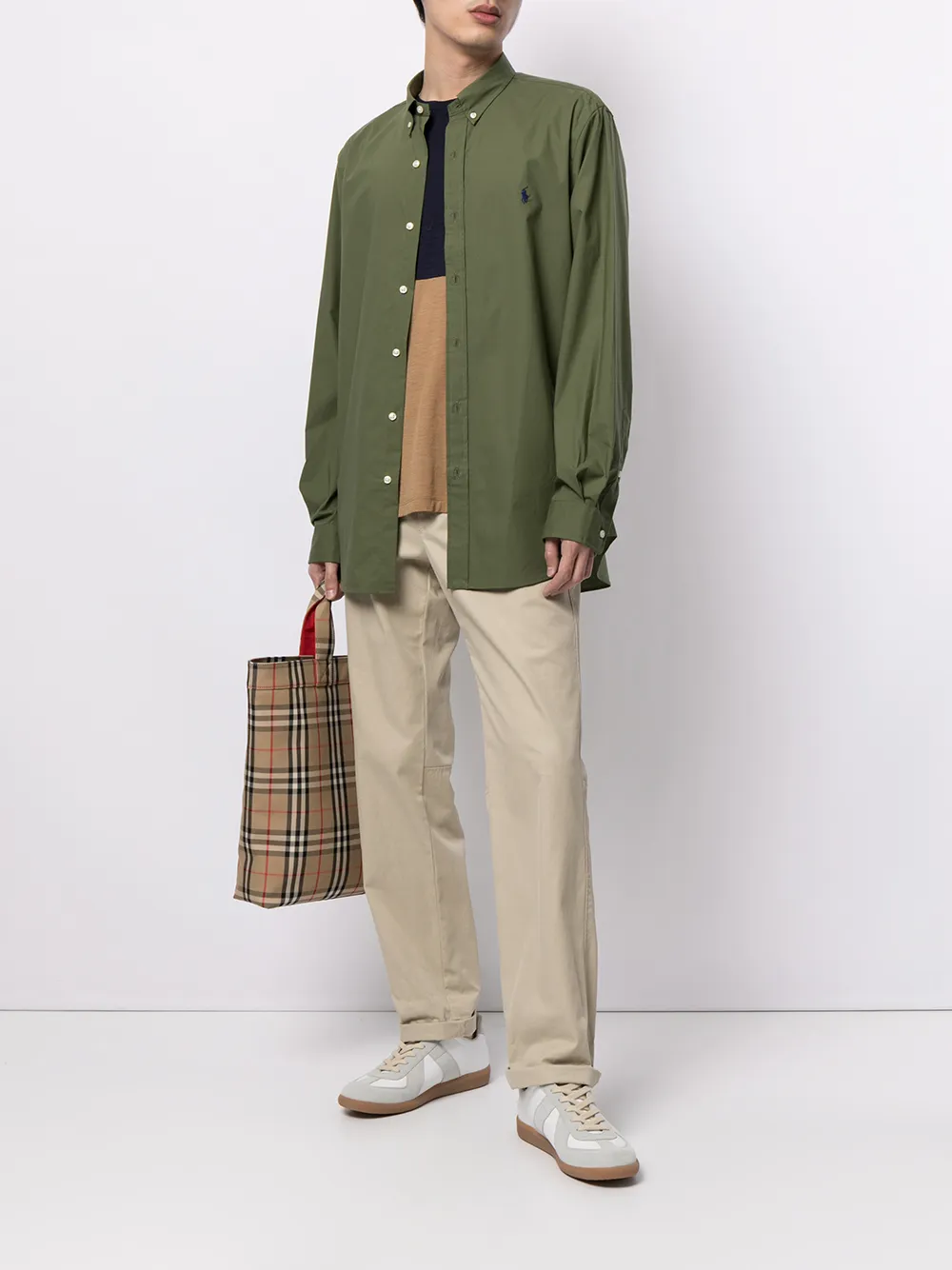 фото Polo ralph lauren рубашка с вышивкой pony