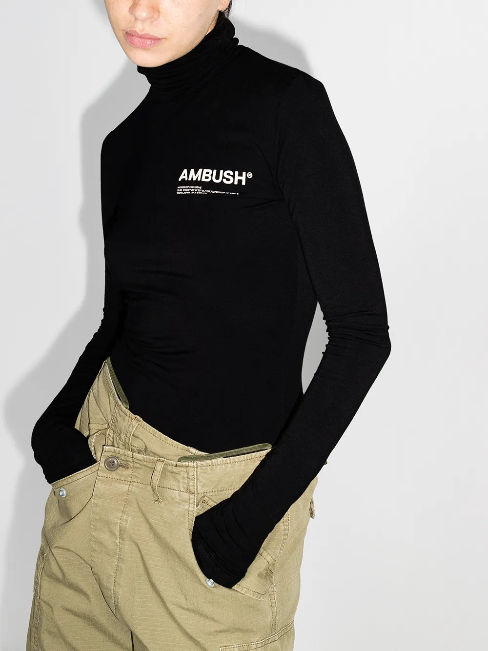 фото Ambush футболка workshop с высоким воротником