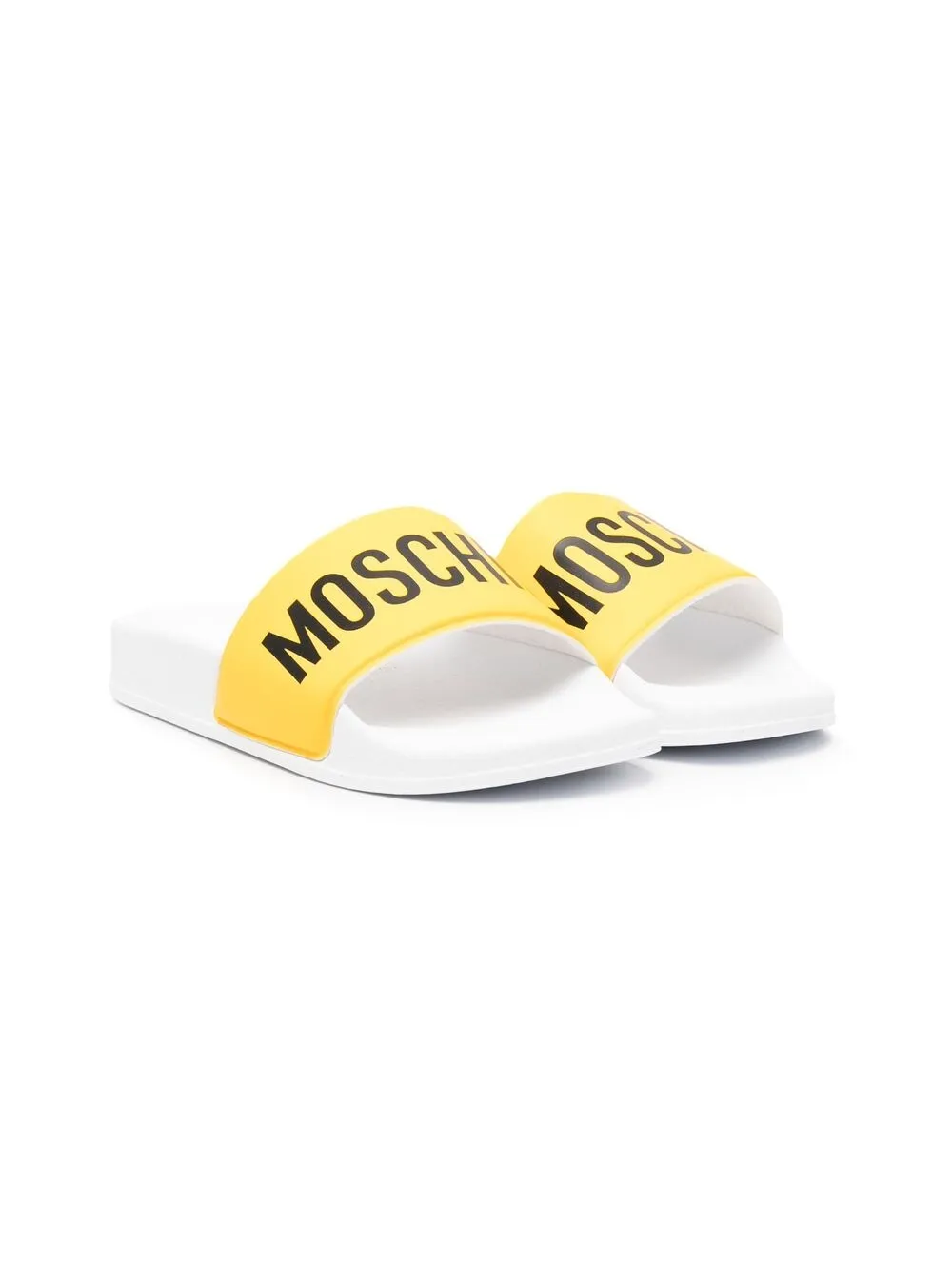 фото Moschino kids шлепанцы с открытым носком и логотипом