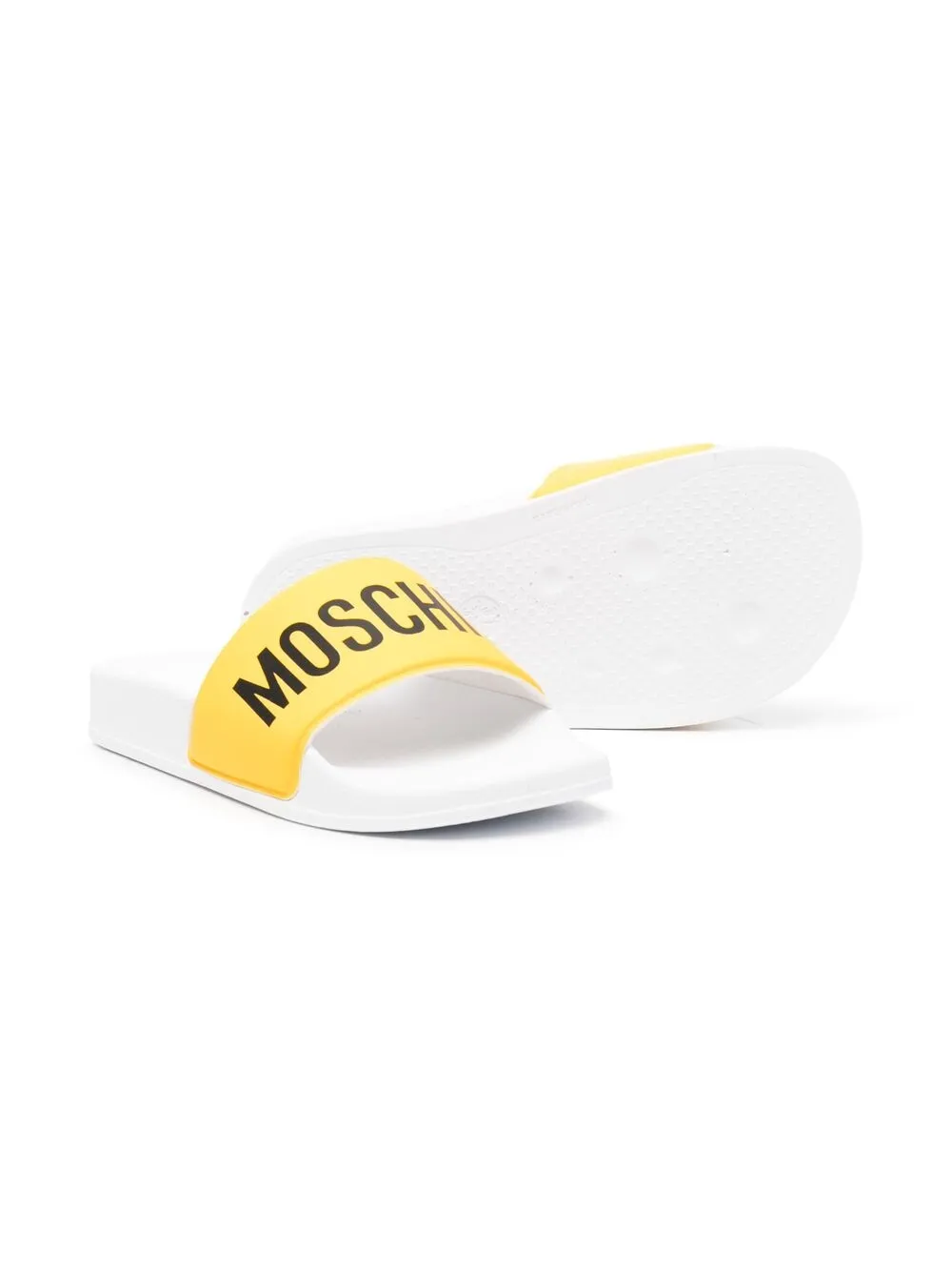 фото Moschino kids шлепанцы с открытым носком и логотипом