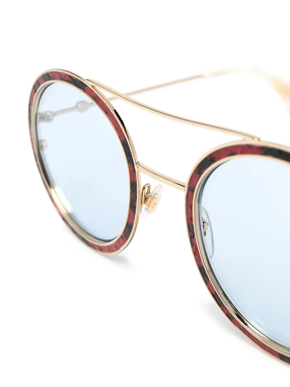 фото Gucci eyewear солнцезащитные очки в круглой оправе