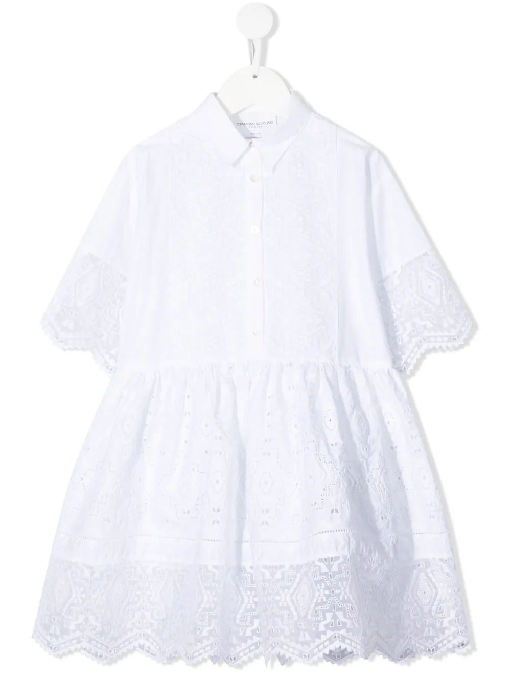 фото Ermanno scervino junior платье с геометричным узором