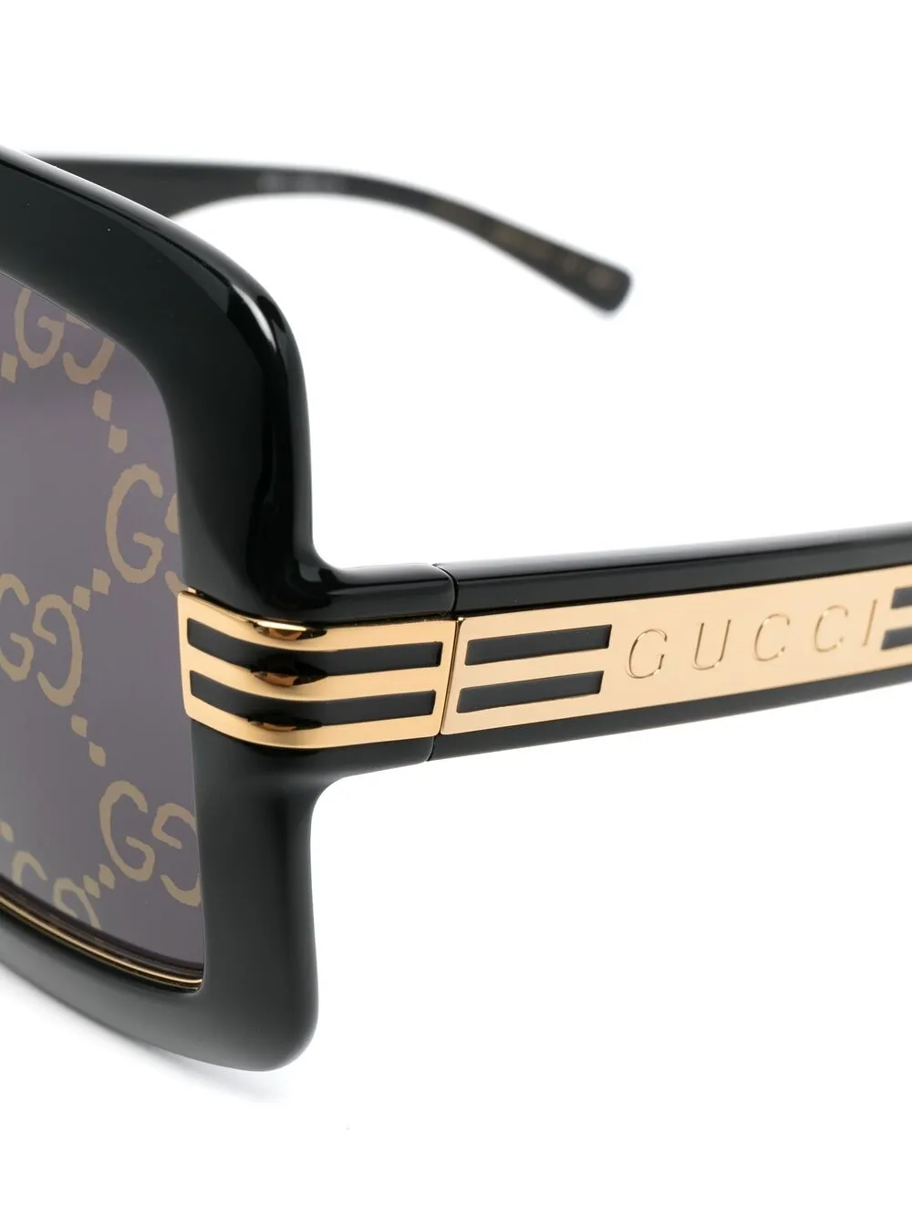 фото Gucci eyewear солнцезащитные очки в массивной оправе с логотипом gg