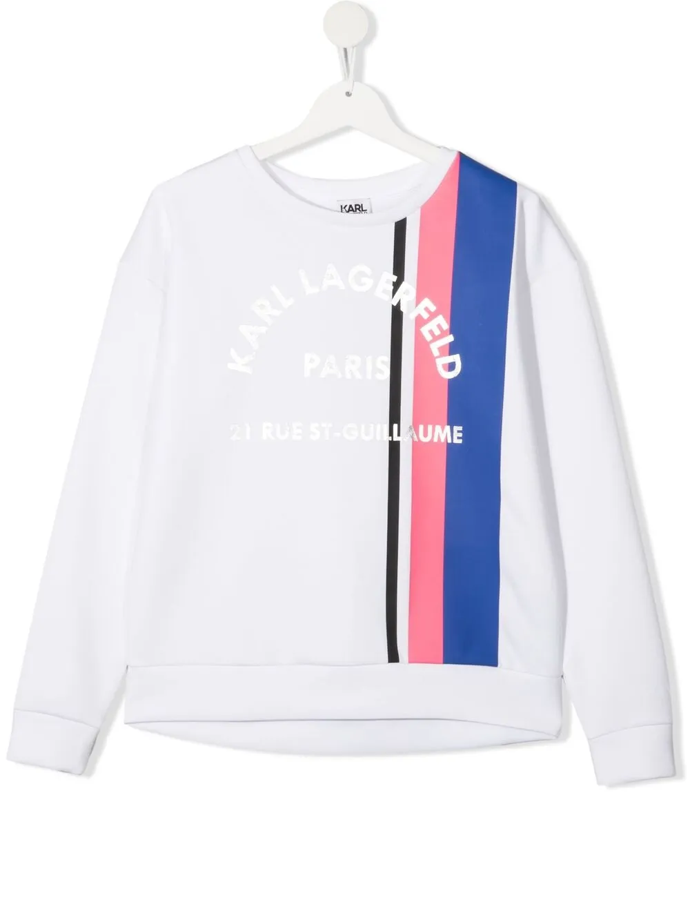фото Karl lagerfeld kids толстовка с контрастными полосками и логотипом
