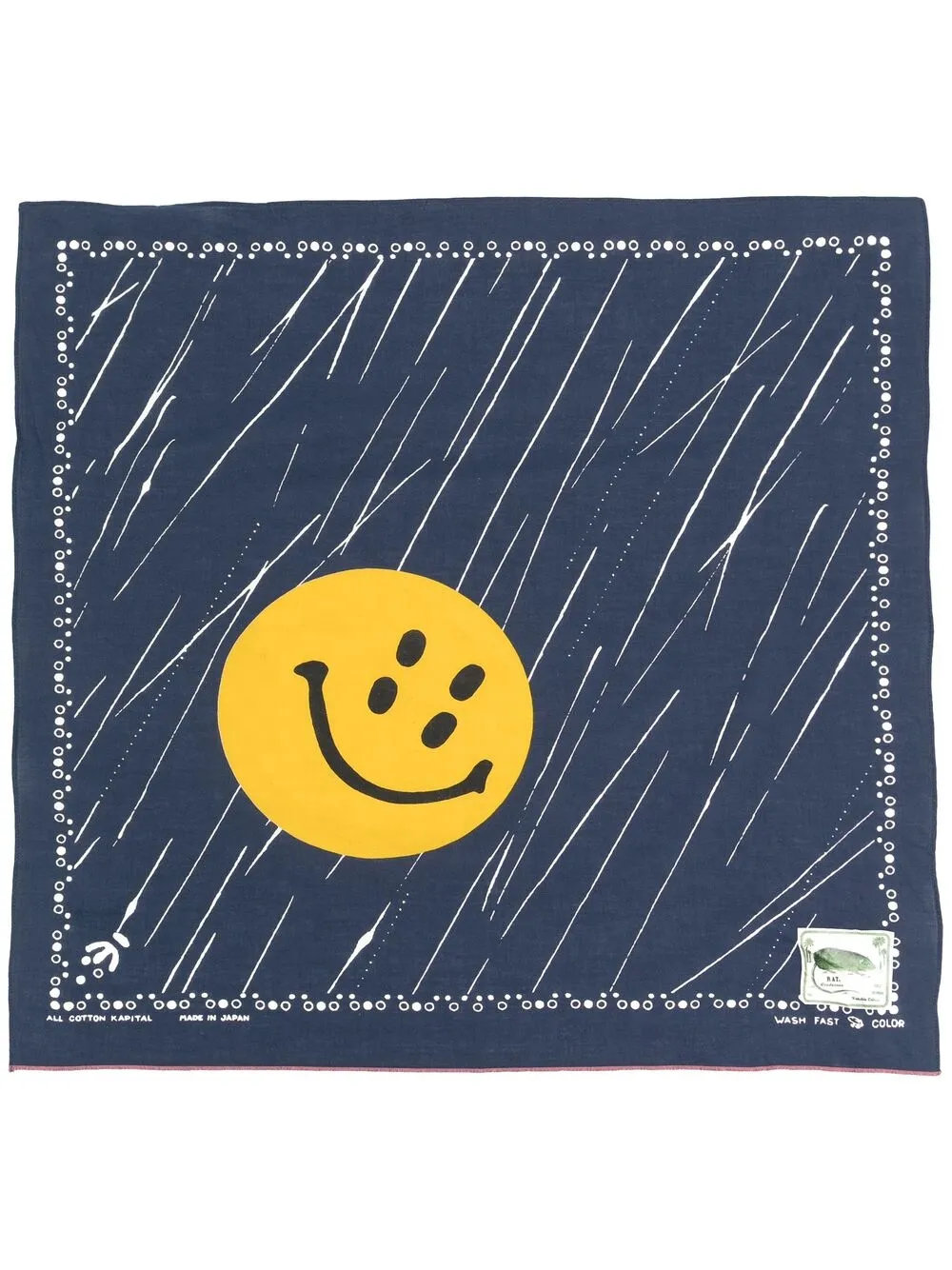 фото Kapital бандана fastcolor selvedge rain с принтом smile