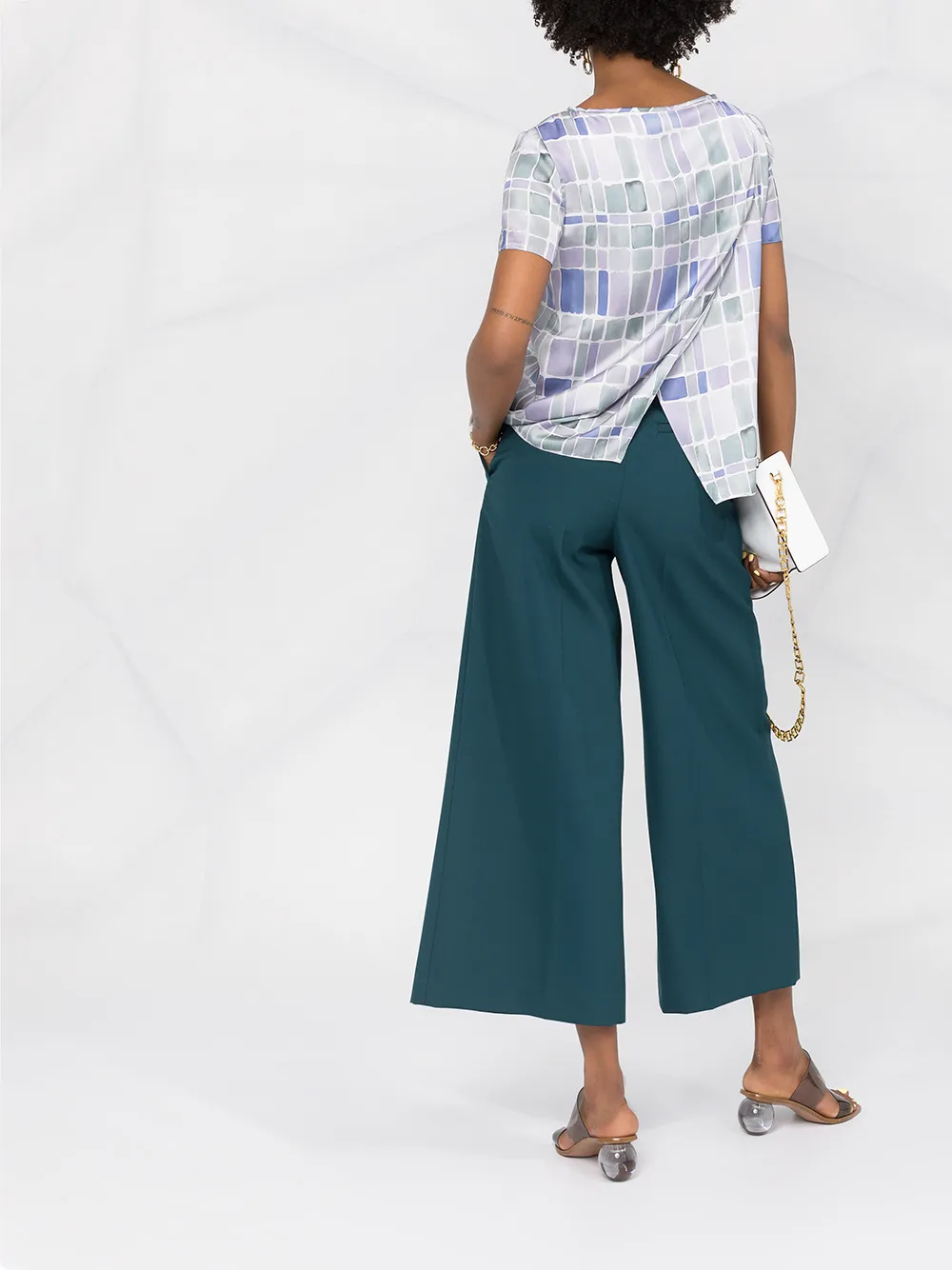 фото Emporio armani футболка с вырезом-лодочкой и геометричным принтом