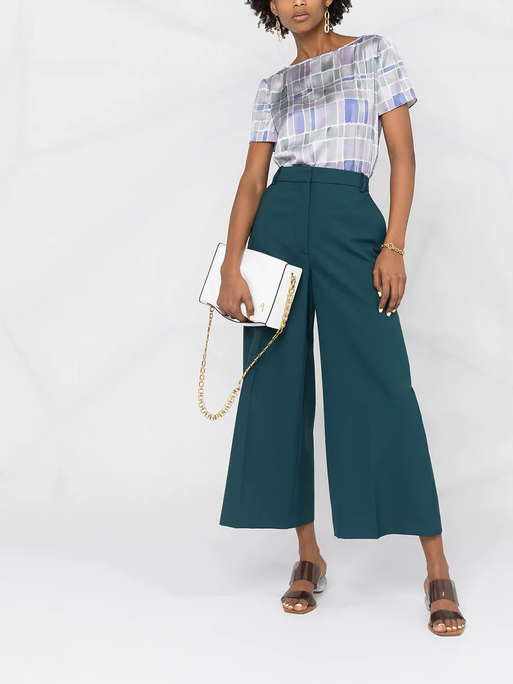 фото Emporio armani футболка с вырезом-лодочкой и геометричным принтом