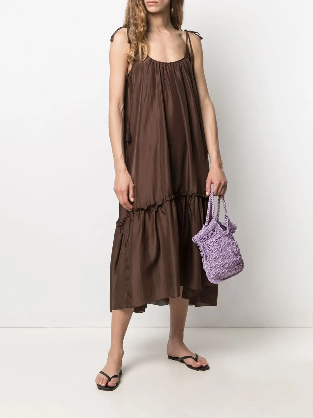 фото Maria la rosa плетеная сумка-тоут eucalyptus