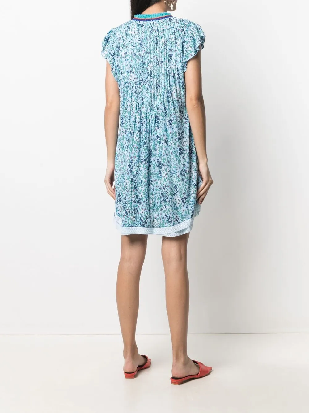 фото Poupette st barth короткое платье-трапеция с цветочным принтом