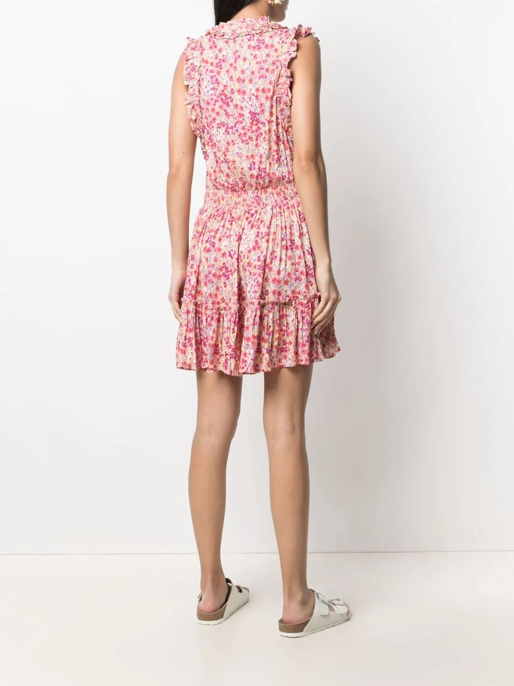 фото Poupette st barth короткое платье-трапеция с цветочным принтом