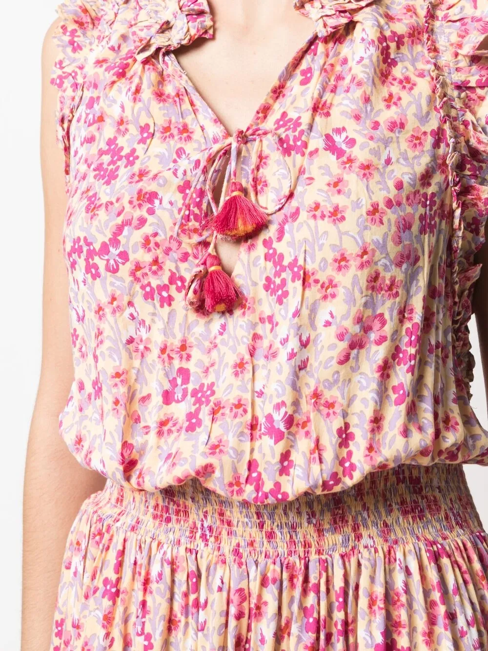 фото Poupette st barth короткое платье-трапеция с цветочным принтом