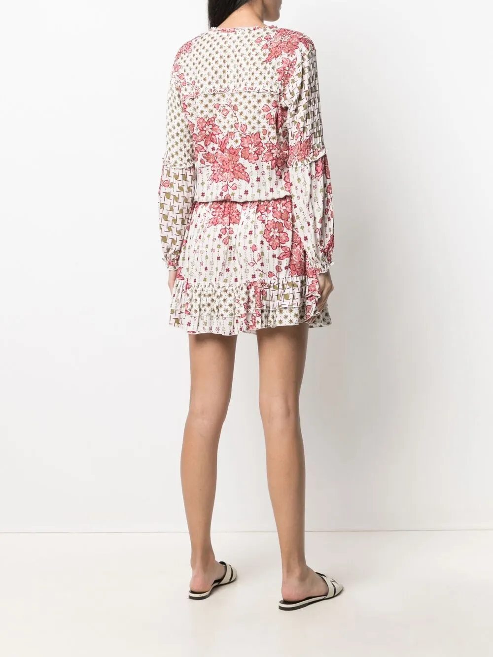 фото Poupette st barth короткое платье-трапеция с цветочным принтом