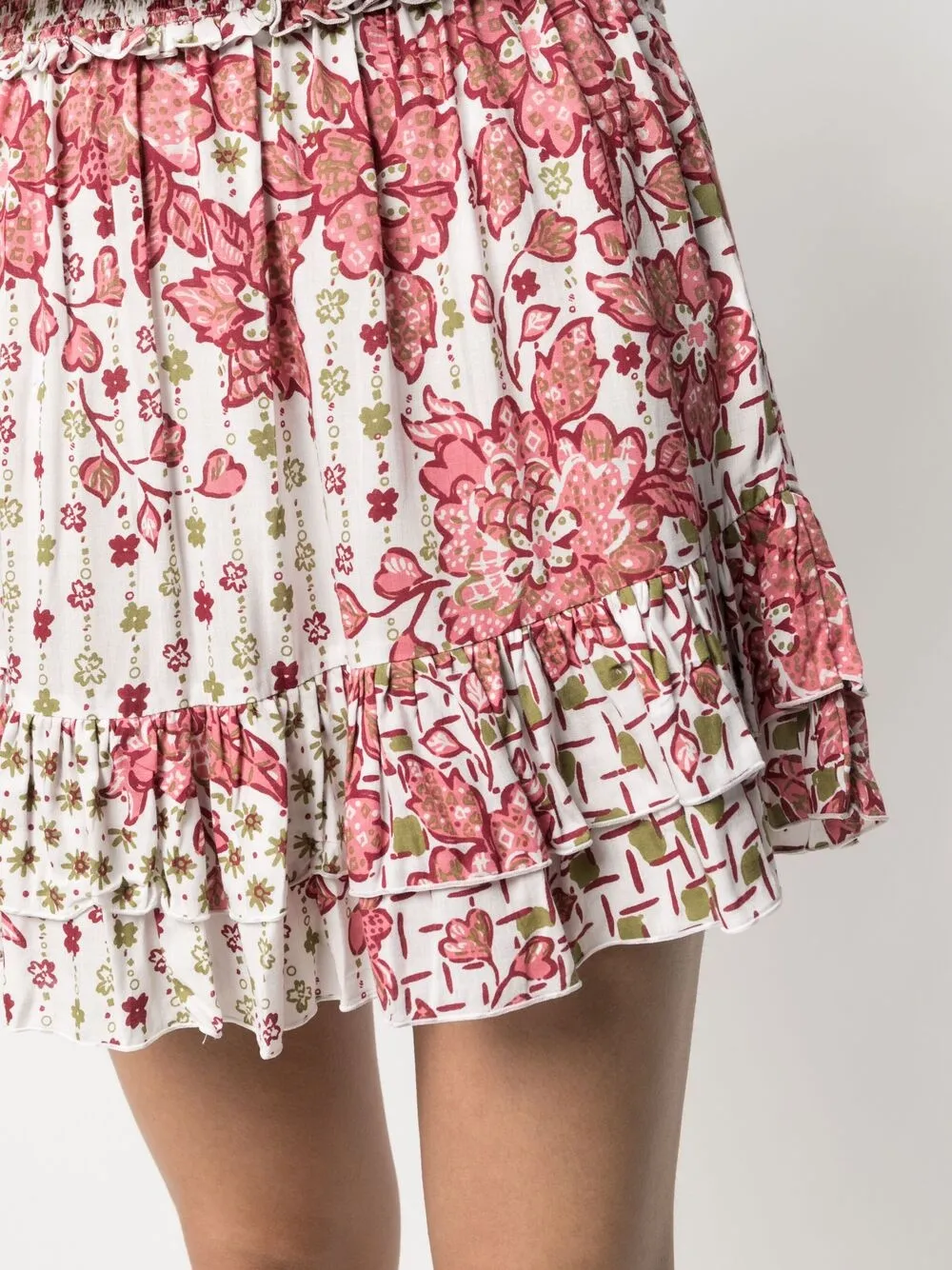 фото Poupette st barth короткое платье-трапеция с цветочным принтом