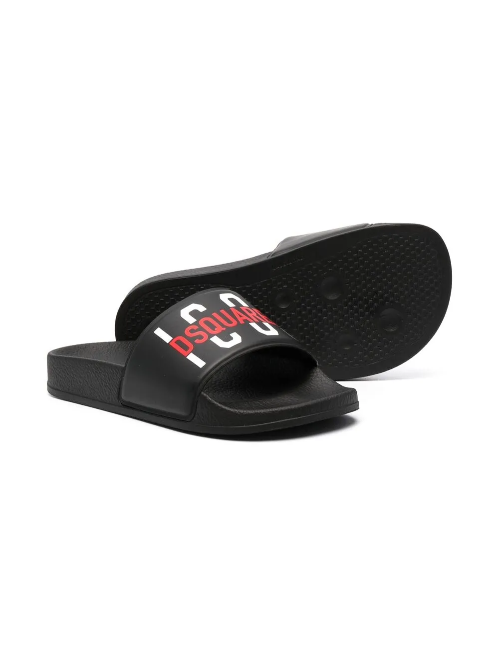 фото Dsquared2 kids шлепанцы с принтом icon