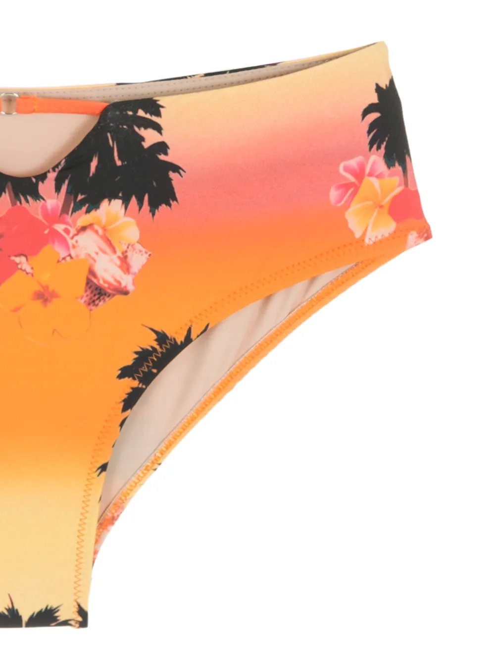 Amir Slama Print Ilha De Hibiscus Bikini Set Orange FARFETCH