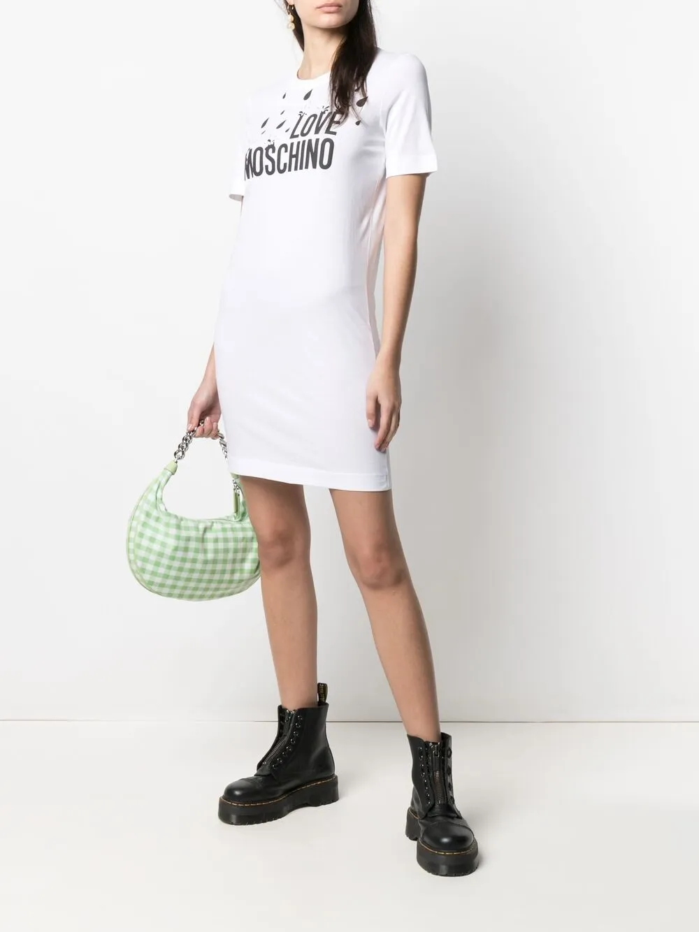 фото Love moschino платье-футболка с логотипом