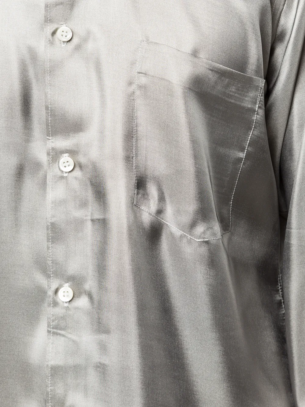 фото Comme des garçons homme plus рубашка с длинными рукавами и эффектом металлик