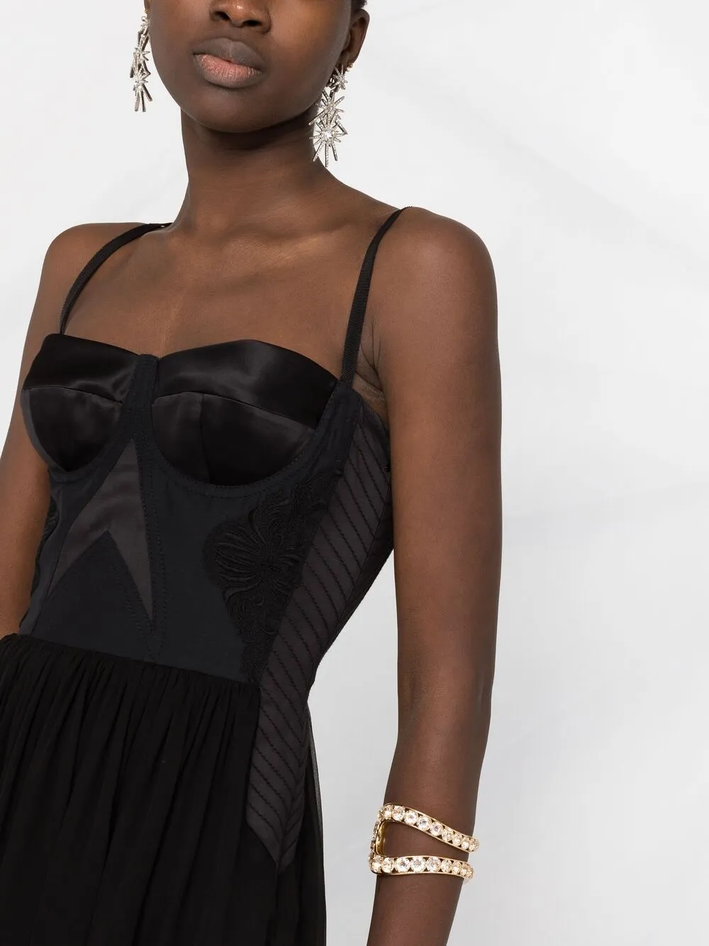 фото Alberta ferretti платье мини с корсетом