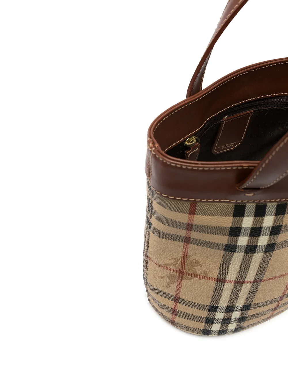 фото Burberry pre-owned сумка-ведро в клетку house check