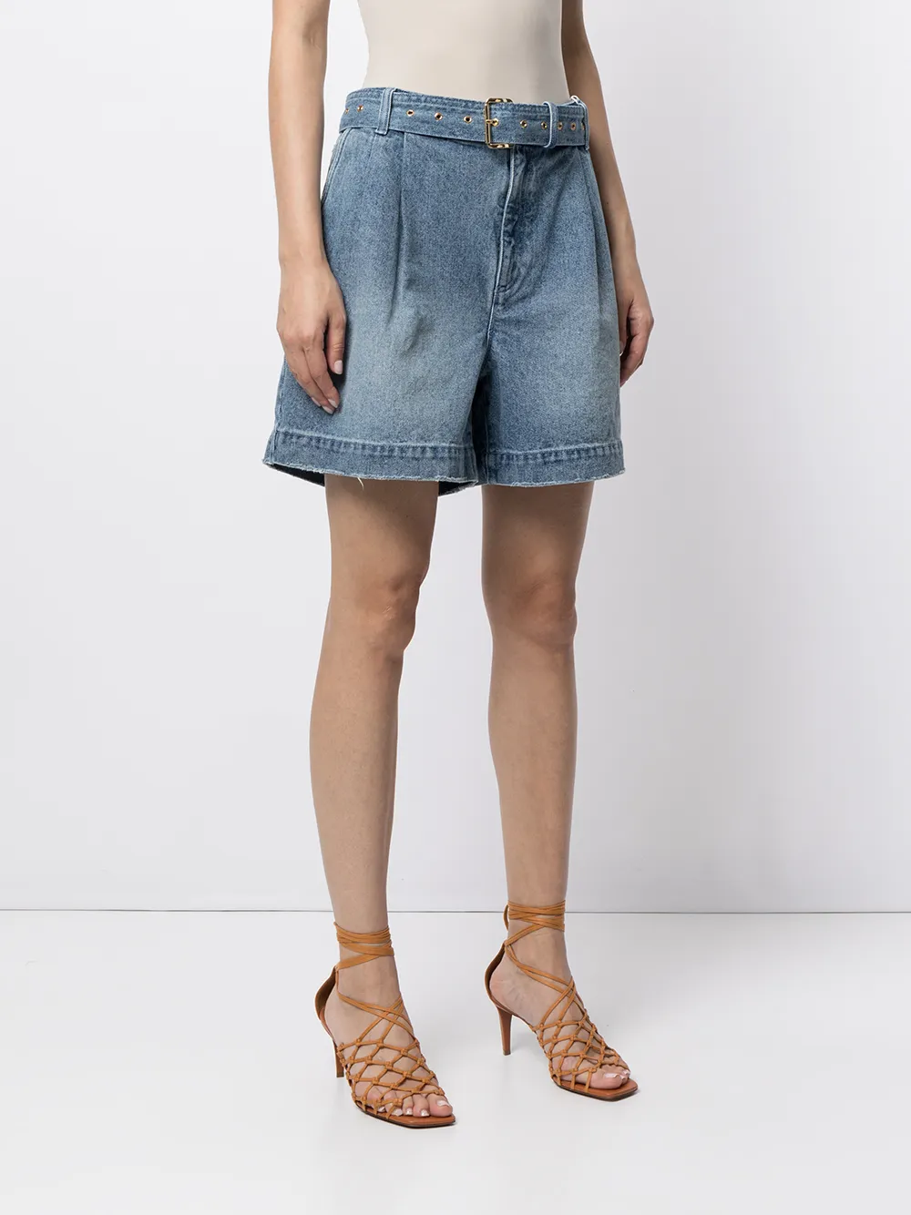 фото Michael kors джинсовые шорты с поясом