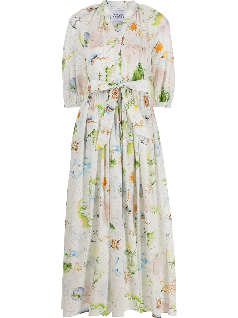 фото Hayley menzies платье-рубашка с принтом paradise found