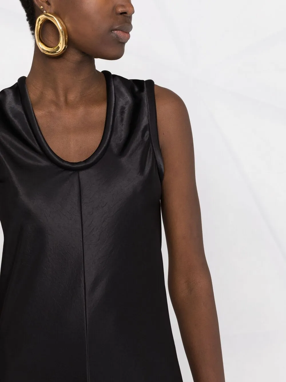 фото Jil sander платье миди с u-образным вырезом