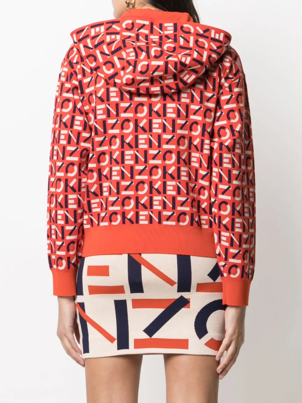 фото Kenzo худи на молнии с монограммой