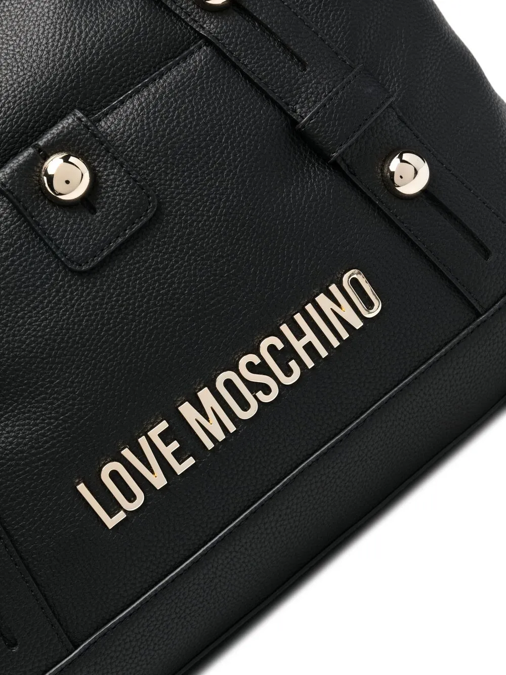 фото Love moschino сумка-тоут из зернистой кожи с логотипом