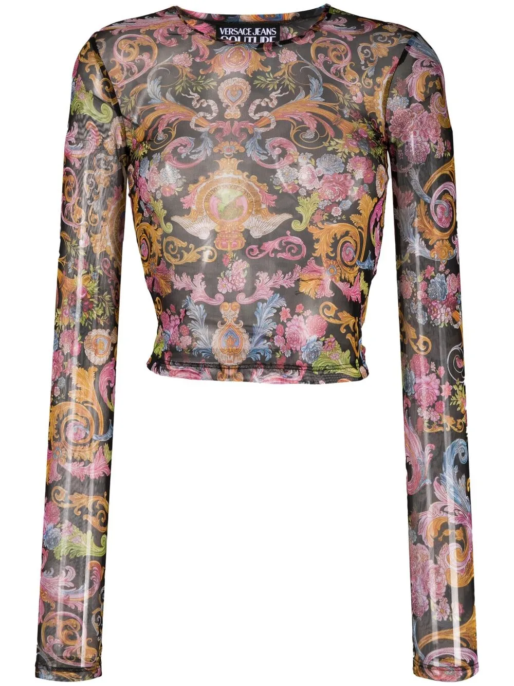 фото Versace jeans couture укороченный топ с принтом versailles