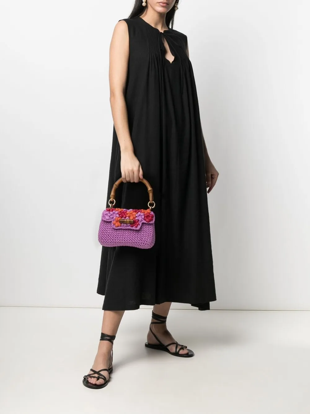 фото Serpui сумка-тоут с вышивкой