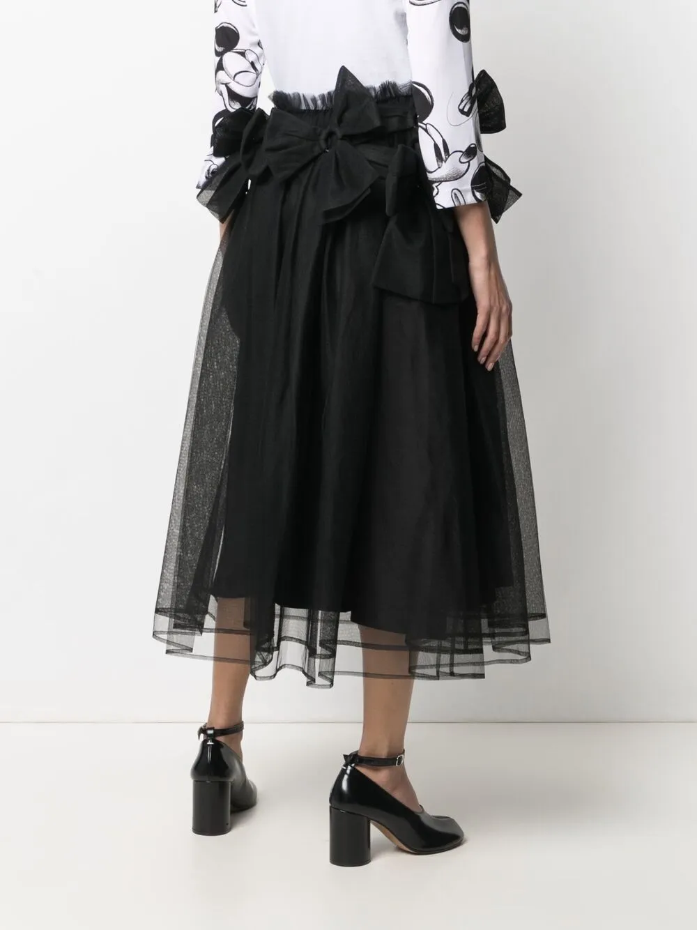 фото Comme des garçons noir kei ninomiya юбка из тюля с бантом