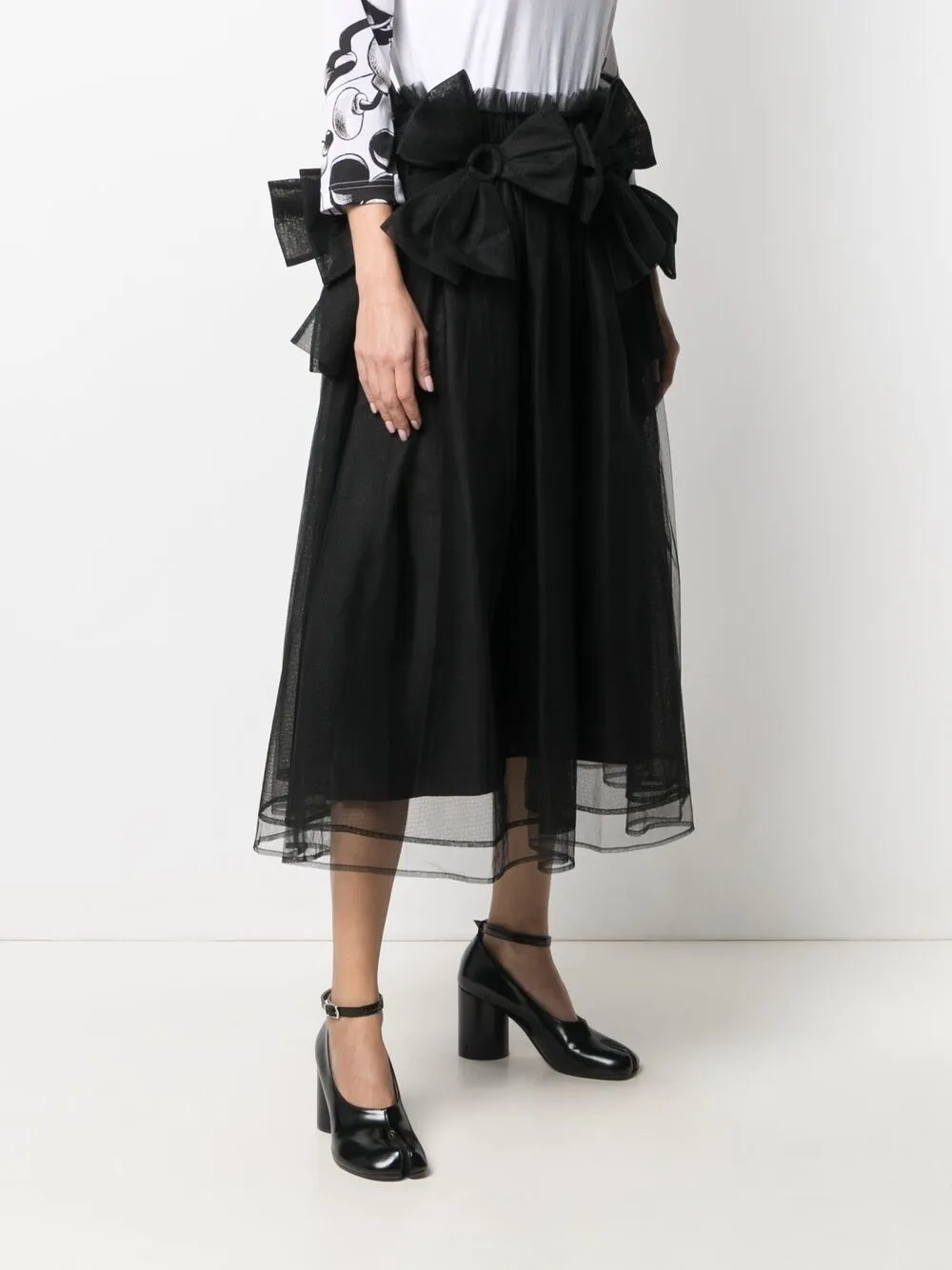 фото Comme des garçons noir kei ninomiya юбка из тюля с бантом