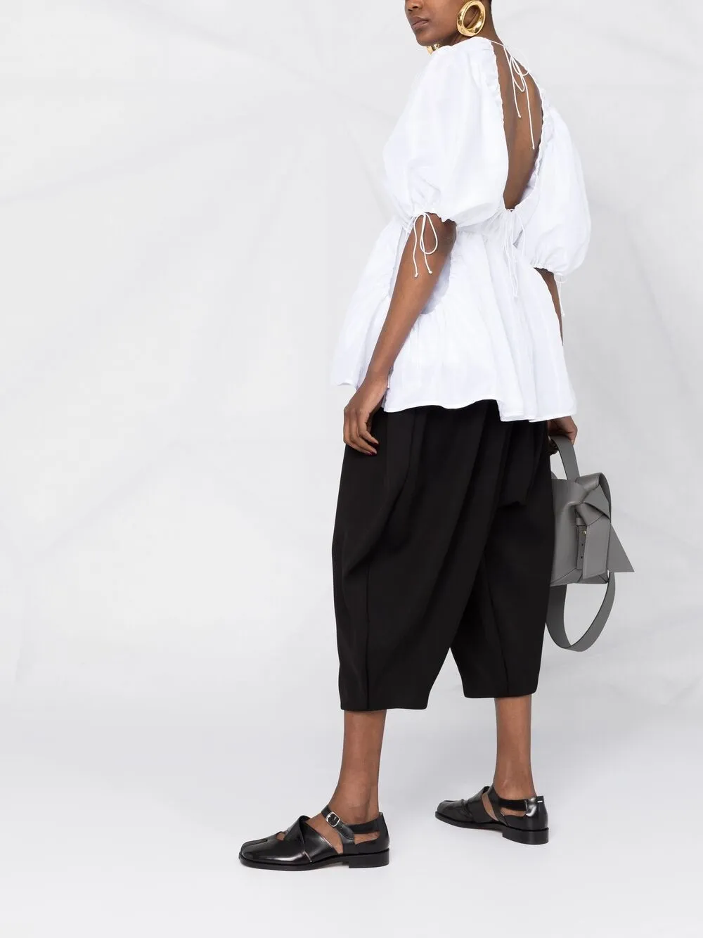 фото Comme des garçons укороченные брюки-шаровары