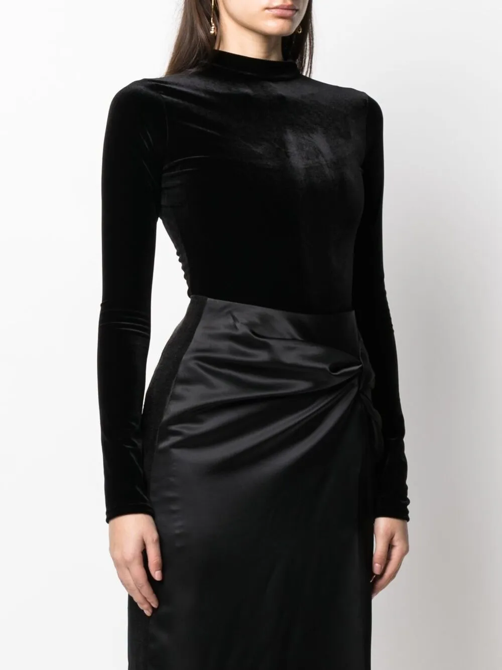 фото Matinée бархатный топ josephine с длинными рукавами